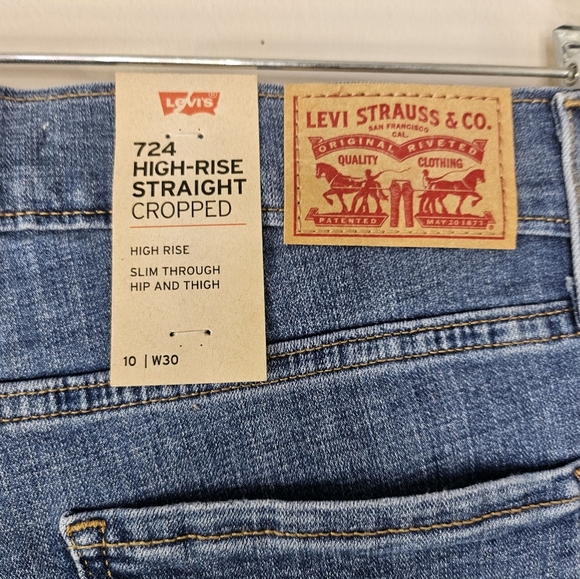 Levi 724 High Rise Straight Cropped Jeans NWT - Picture 6 of 14